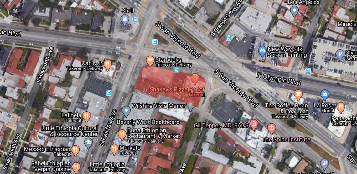 Site cleared for mixed-use project at 6052 W. Olympic Blvd